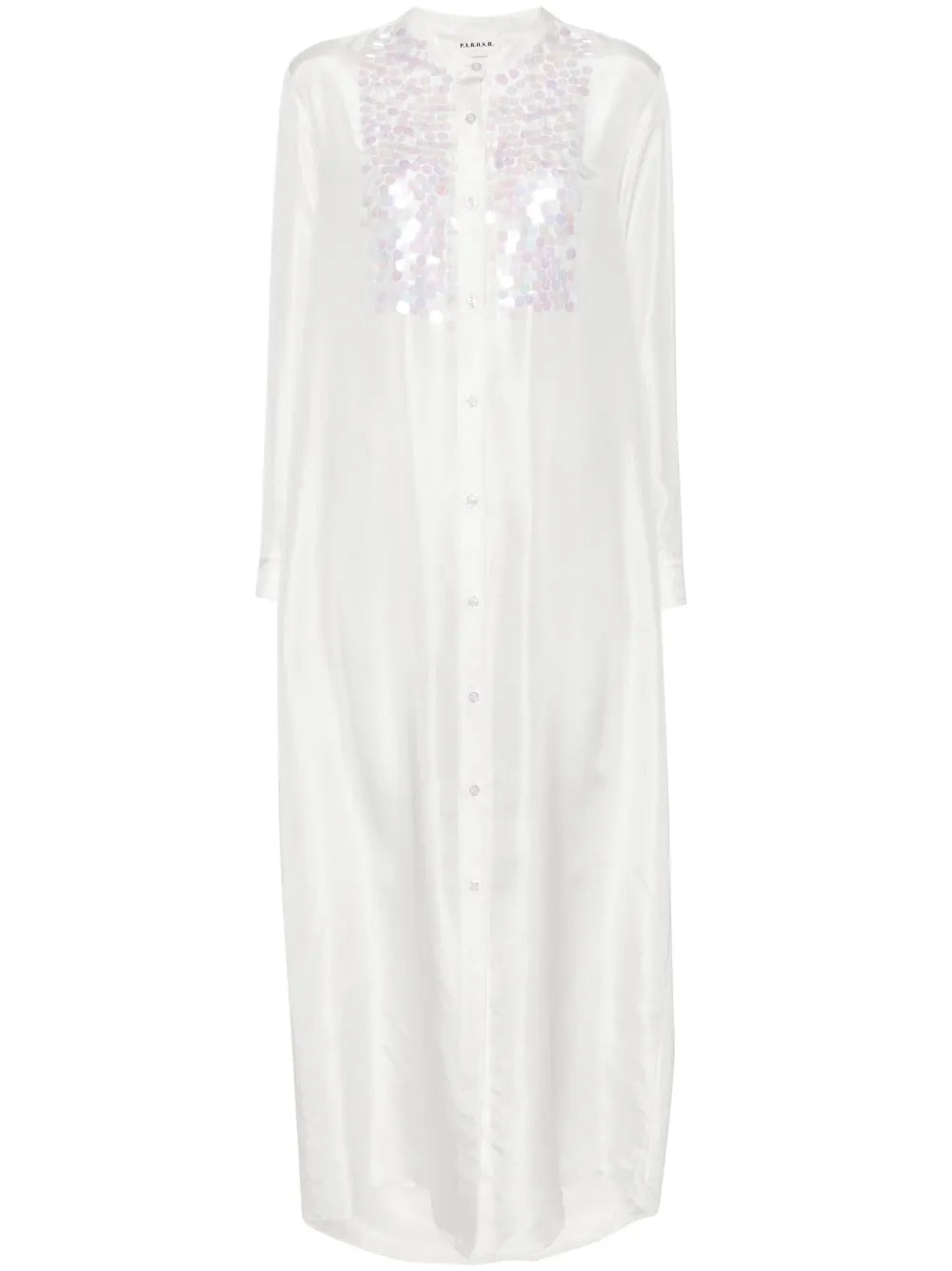 Paillette-Embellished Shirt Dress