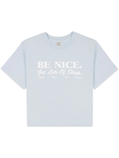 Be Nice Cropped Cotton T-Shirt
