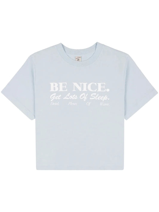 Be Nice Cropped Cotton T-Shirt