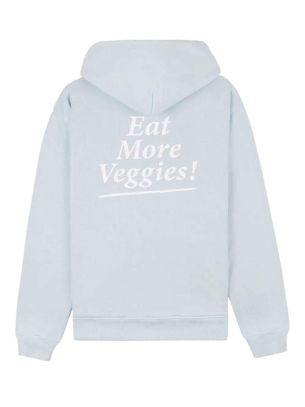 Eat More Veggies-Print Cotton Hoodie