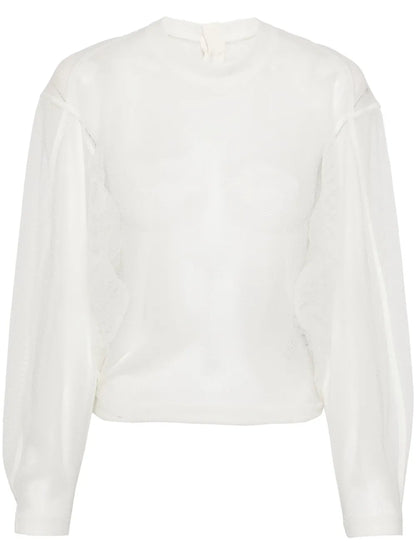 Semi-Sheer Jersey Top