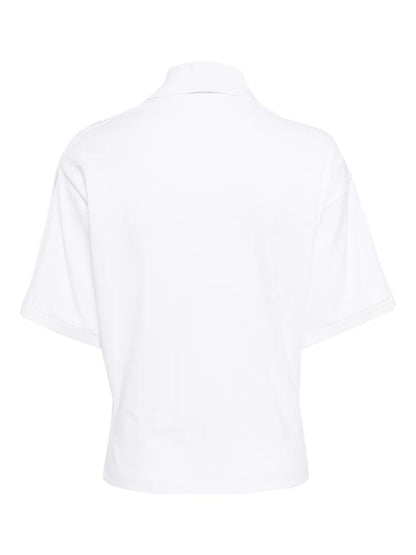Asymmetric Cotton Polo Shirt