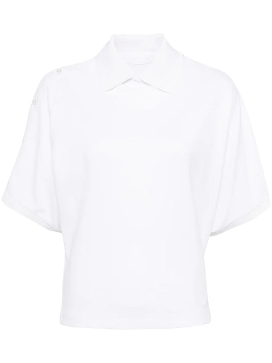 Asymmetric Cotton Polo Shirt