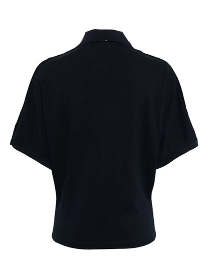 Asymmetric Cotton Polo Shirt