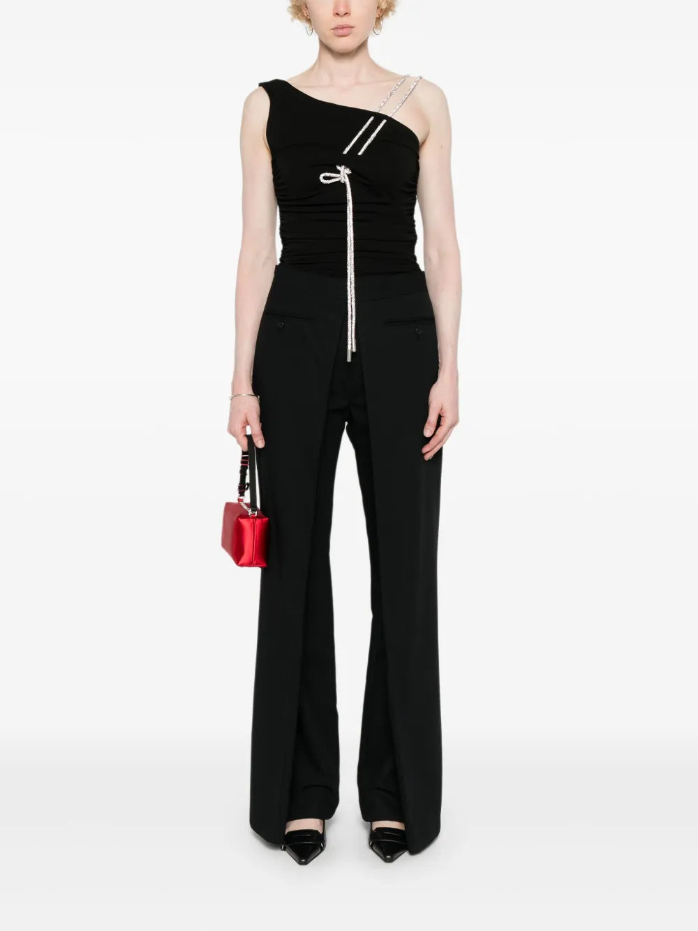 Ruched Crepe Top