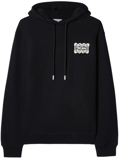 Lace Logo Appliqué Cotton Hoodie