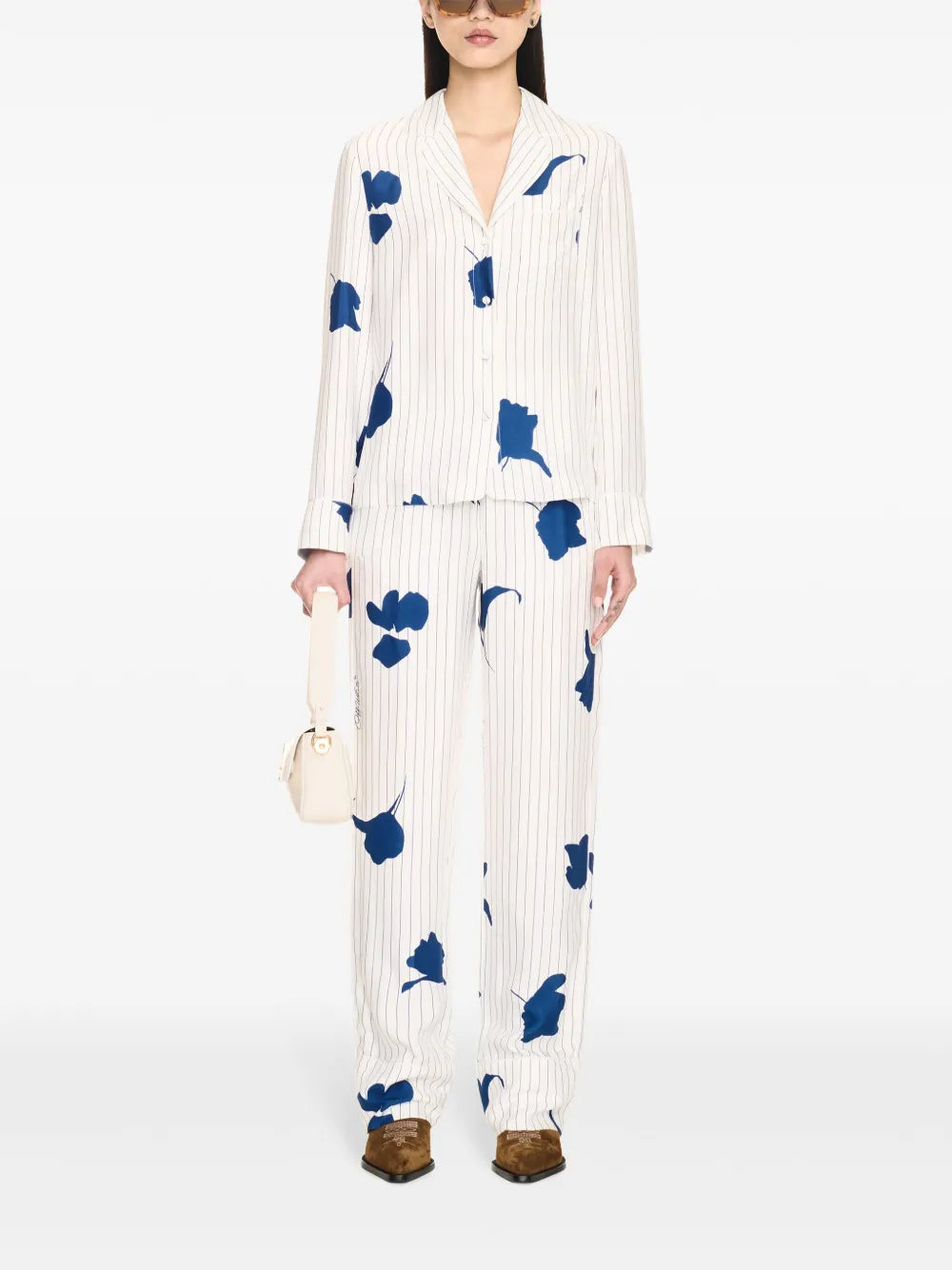 Floral-Print Trousers