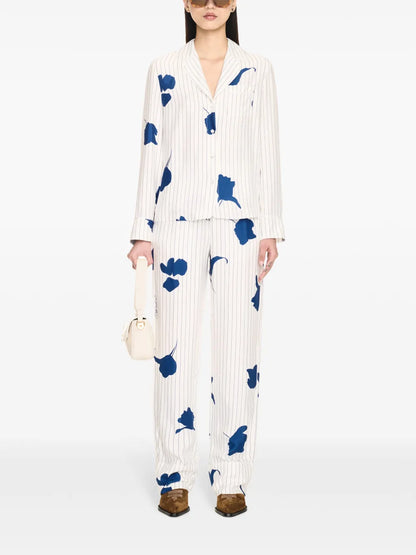 Floral-Print Trousers