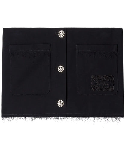 Logo-Embroidered Mini Skirt