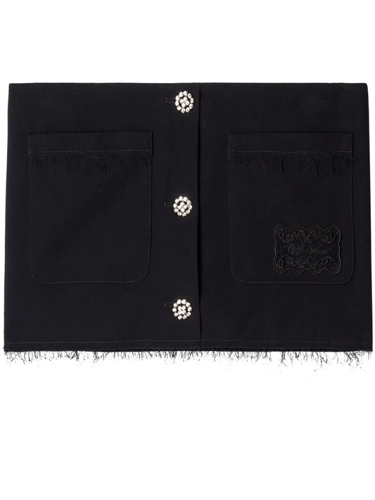 Logo-Embroidered Mini Skirt