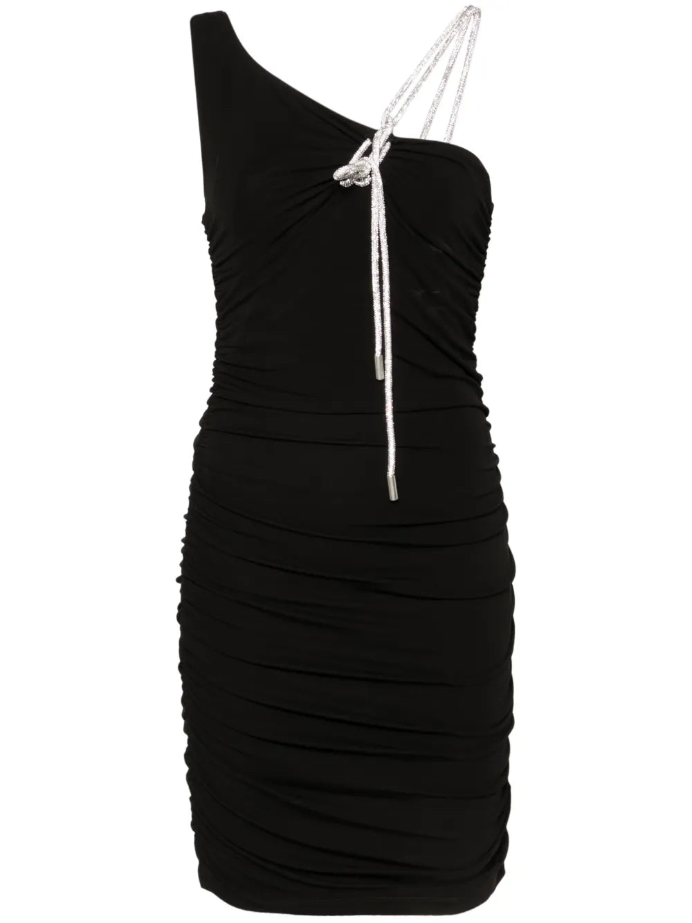Asymmetric Crepe Mini Dress