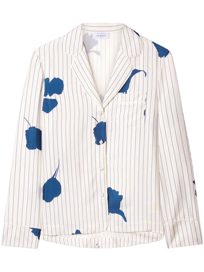 Striped Poplin Pajama Shirt