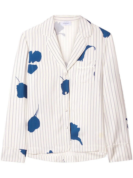 Striped Poplin Pajama Shirt