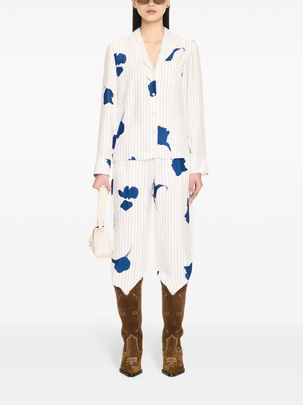 Striped Poplin Pajama Shirt