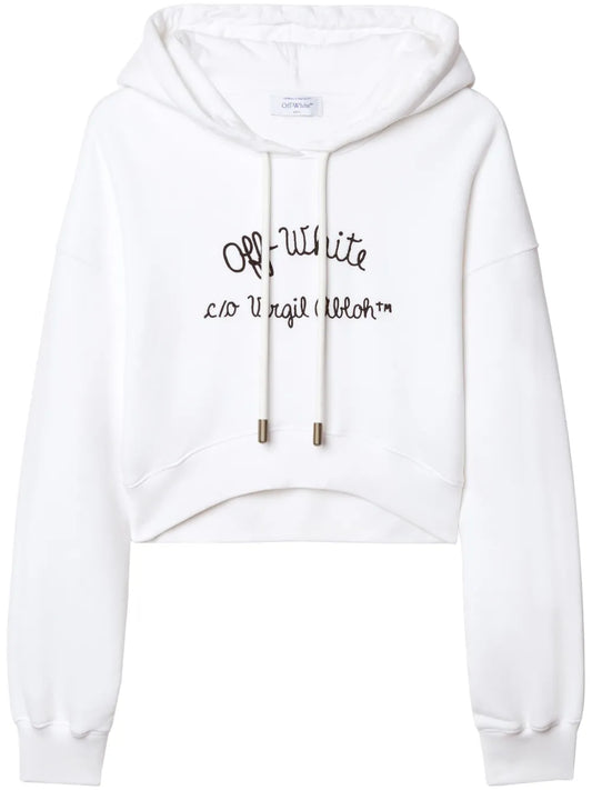 Embroidered-Logo Hoodie