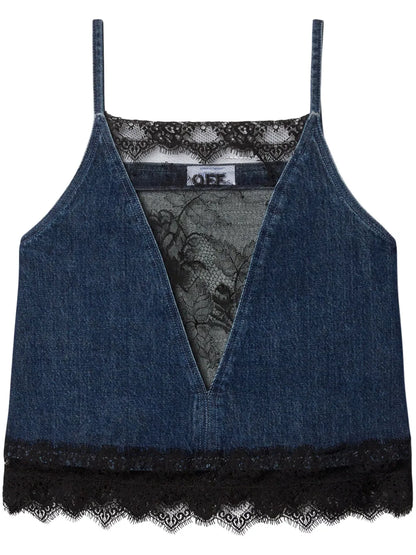 Lace-Detailing Top
