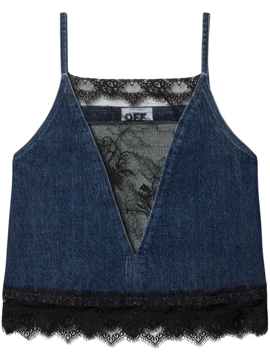 Lace-Detailing Top