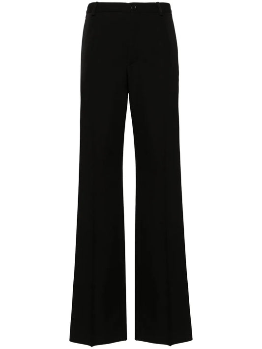Straight-Leg Tailored Wool Trousers