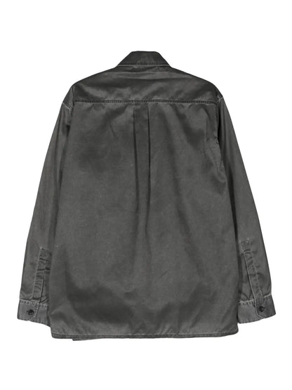 Logo-Print Zip-Up Overshirt