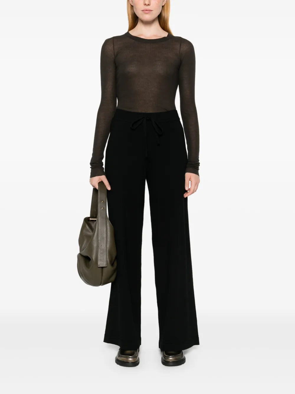 Lime Wool Trousers