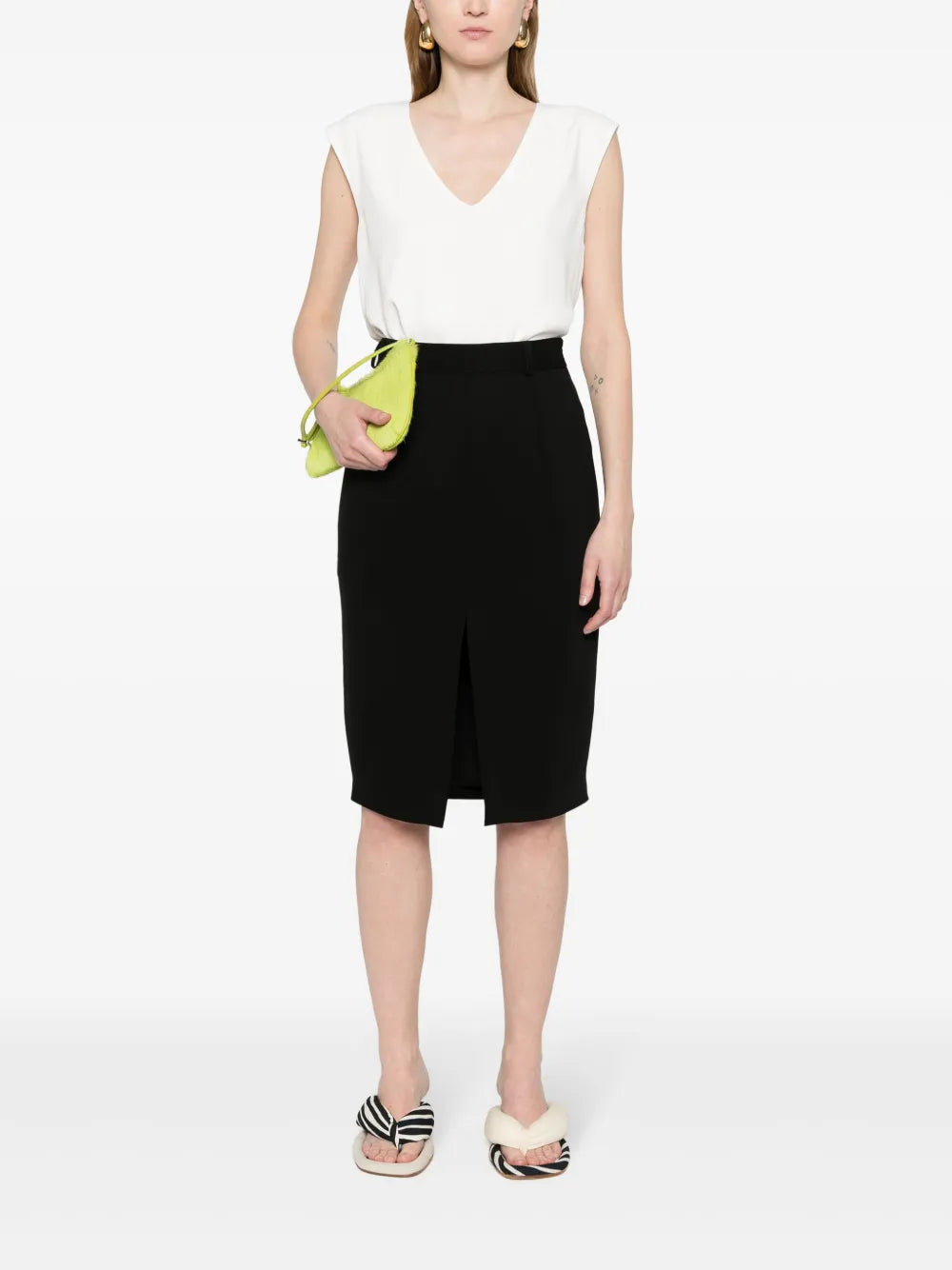 Sleeveless Crepe Blouse