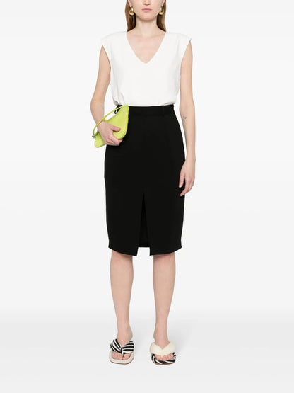 Sleeveless Crepe Blouse