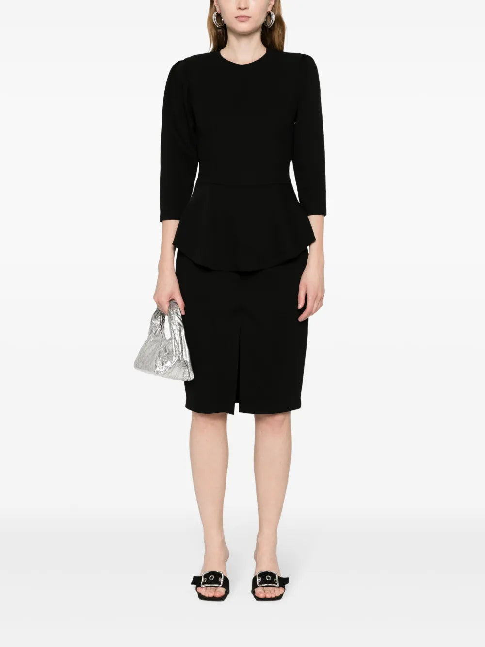 Peplum Waist Midi Dress