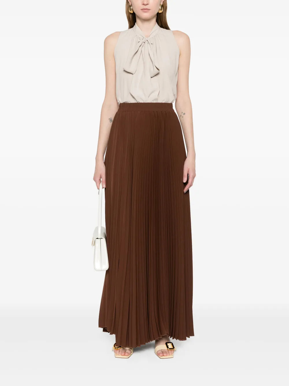 Pleated Maxi Skirt