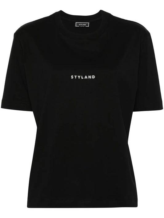 Glitter-Detail Cotton T-Shirt