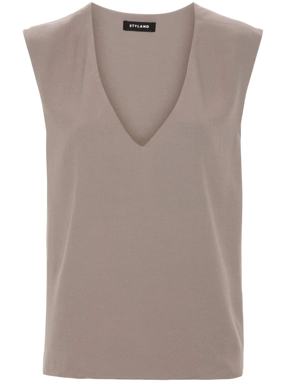 Sleeveless Crepe Blouse