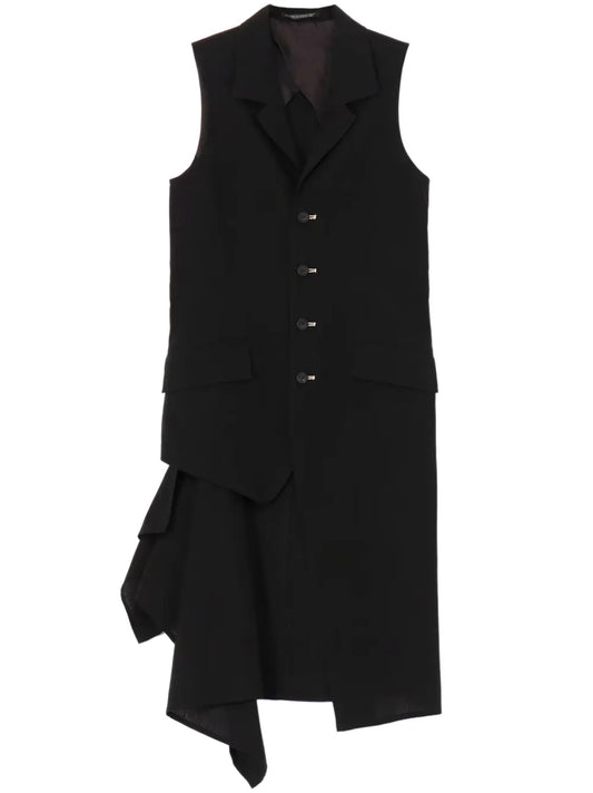 Asymmetric Sleeveless Blazer