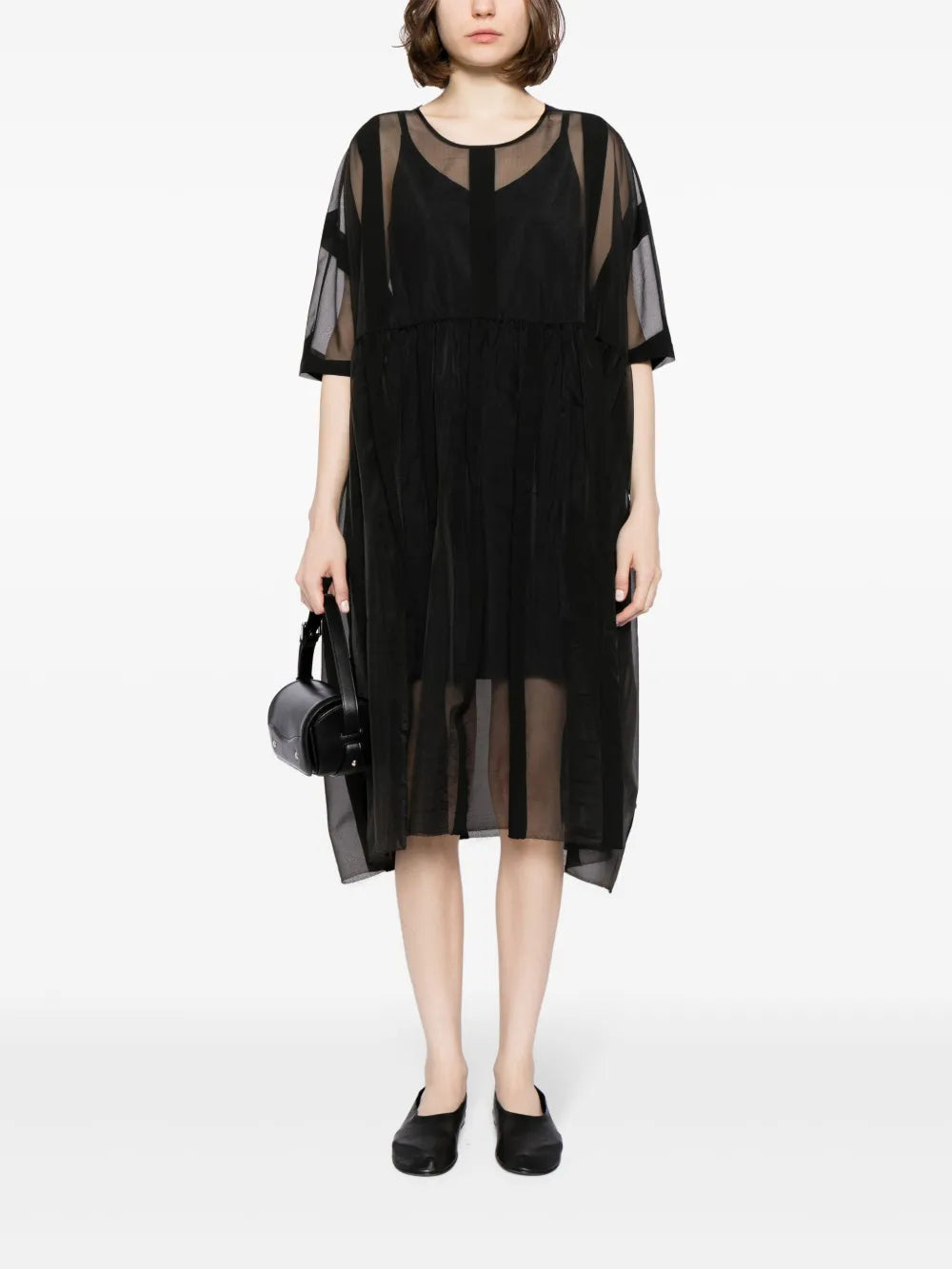 Striped Sheer Midi Dress