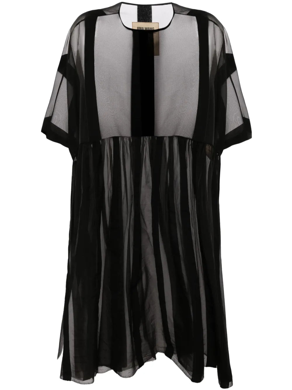Striped Sheer Midi Dress