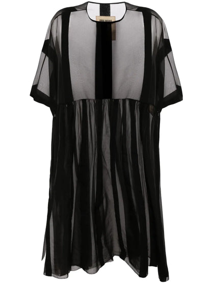 Striped Sheer Midi Dress