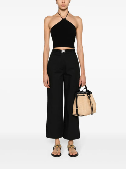 Belted Straight-Leg Trousers