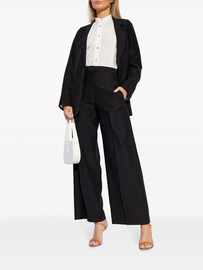 Single-Breasted Twill Blazer