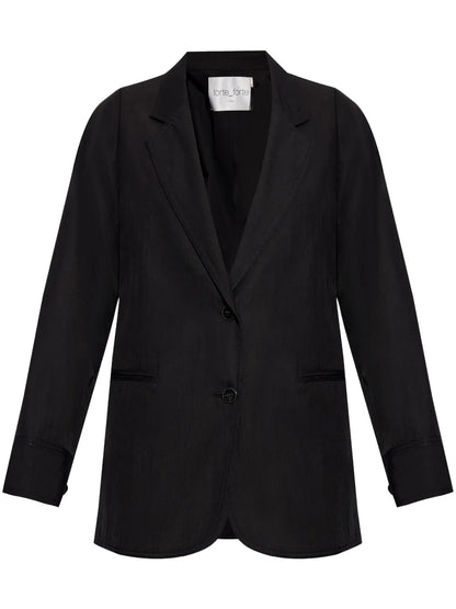 Single-Breasted Twill Blazer