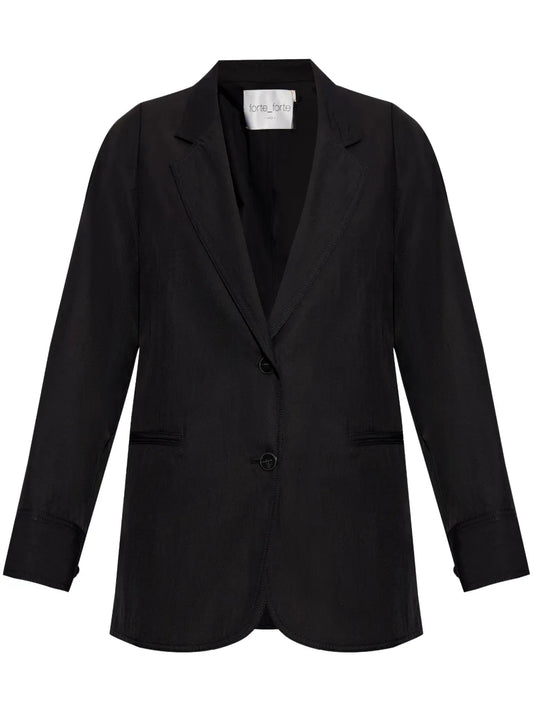 Single-Breasted Twill Blazer