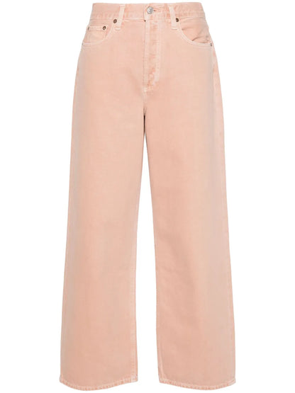 Slung Mid-Rise Straight Jeans