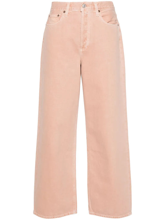 Slung Mid-Rise Straight Jeans