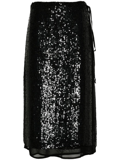 Gabriel Sequinned Wrap Skirt