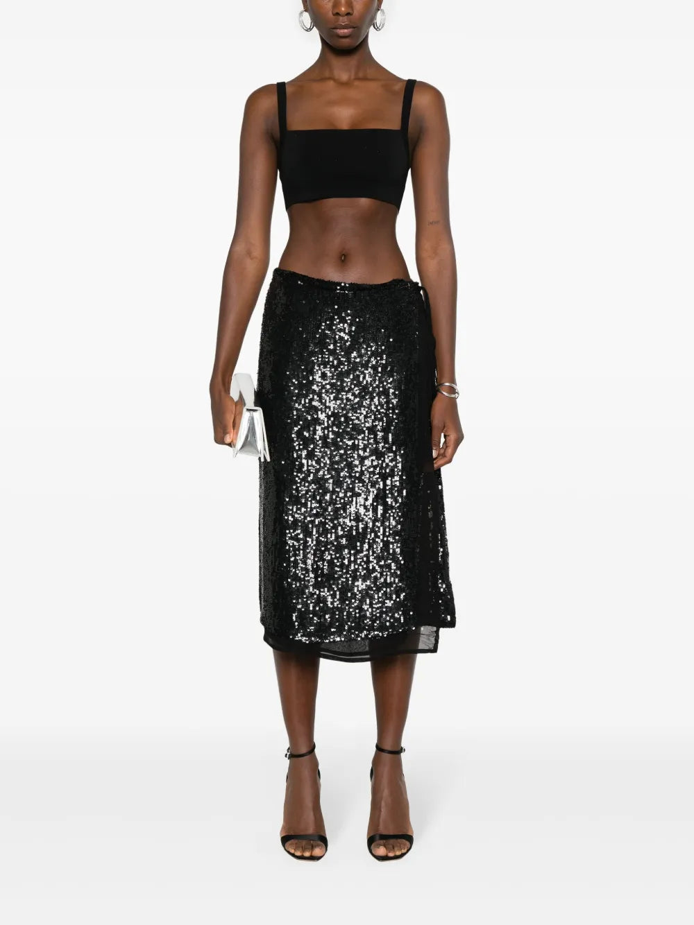 Gabriel Sequinned Wrap Skirt