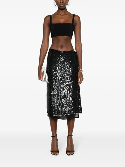 Gabriel Sequinned Wrap Skirt
