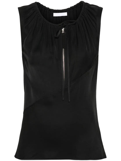 Ruched Half-Zip Top