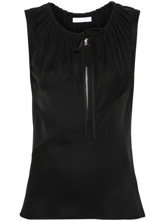 Ruched Half-Zip Top