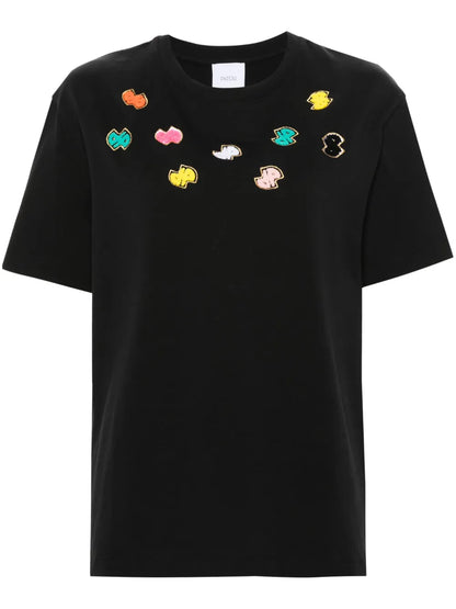 Motif-Embroidered Cotton T-Shirt