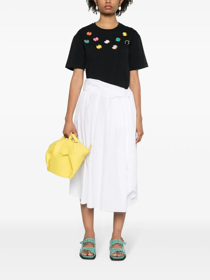 Motif-Embroidered Cotton T-Shirt