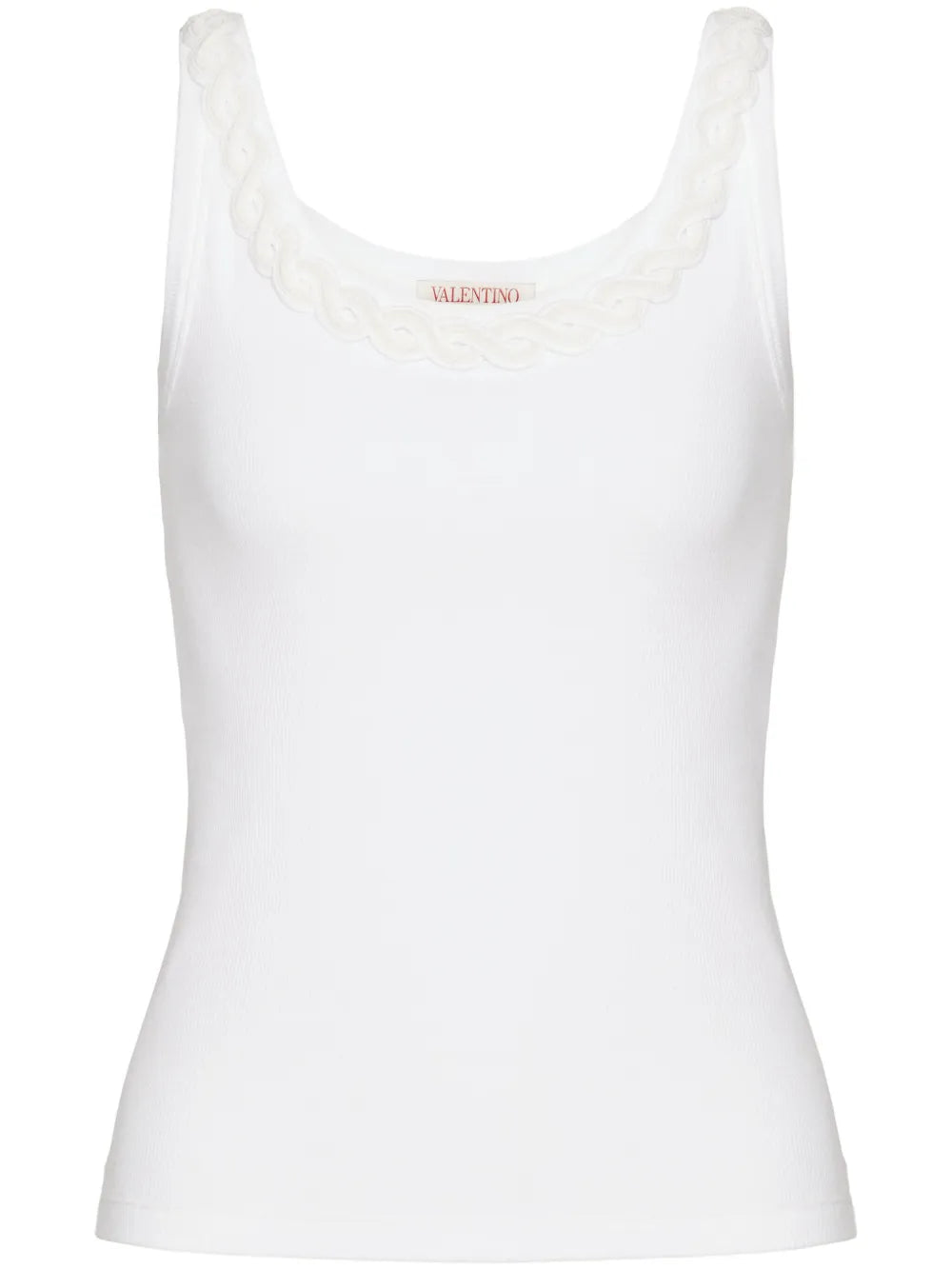 Embellished-Trim Tank Top