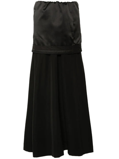 Layered Wool Maxi Skirt