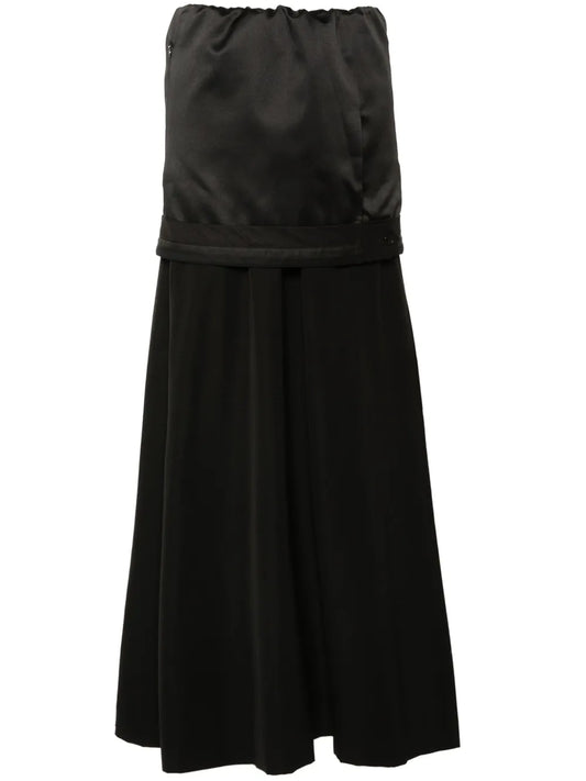 Layered Wool Maxi Skirt